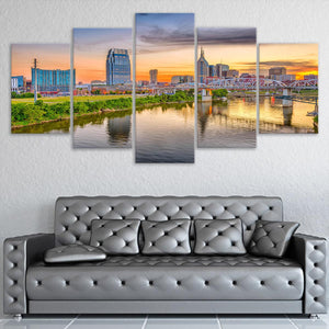 Nashville Skyline Wall Art Canvas-Stunning Canvas Prints