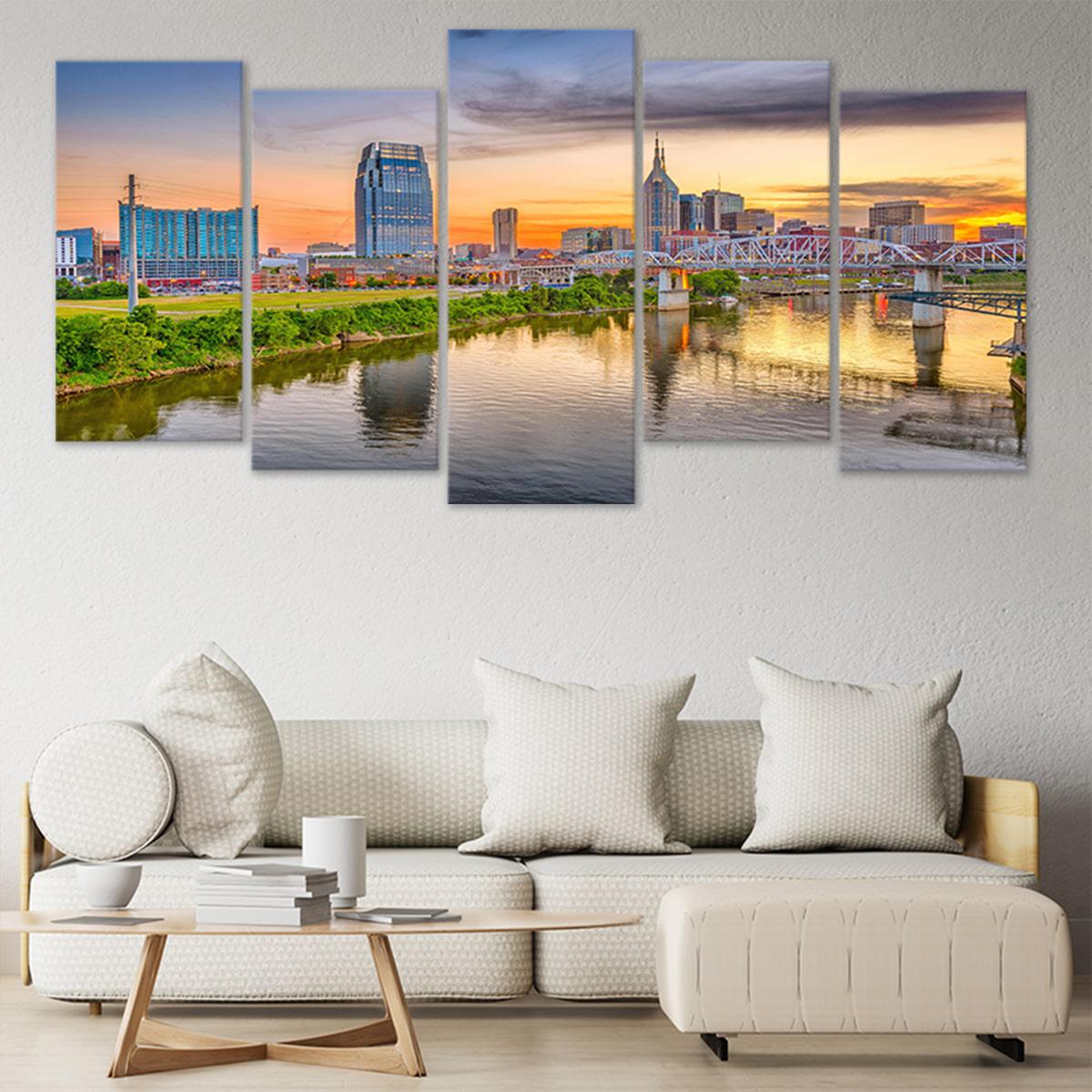 Nashville Skyline Wall Art Canvas-Stunning Canvas Prints