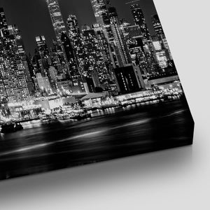 New York Skyline At Night Wall Art Canvas-Stunning Canvas Prints