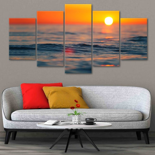 Ocean Horizon Sunset Wall Art Canvas-Stunning Canvas Prints