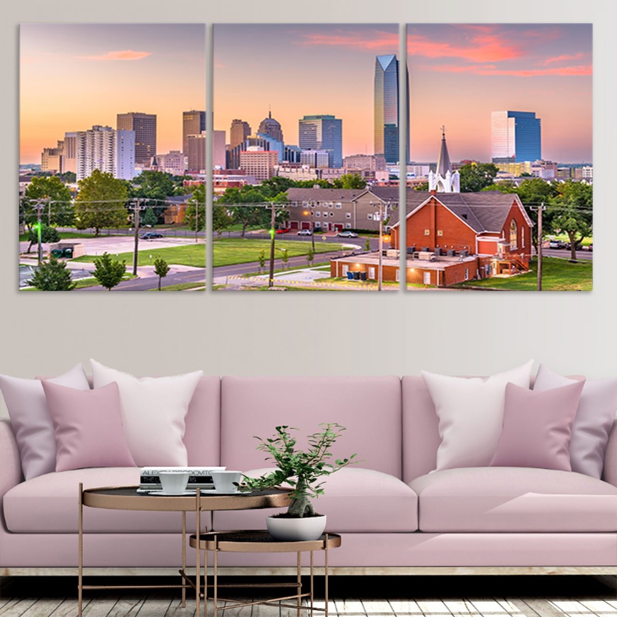 Oklahoma City Skyline Wall Art Canvas-Stunning Canvas Prints