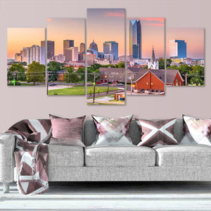 Oklahoma City Skyline Wall Art Canvas-Stunning Canvas Prints