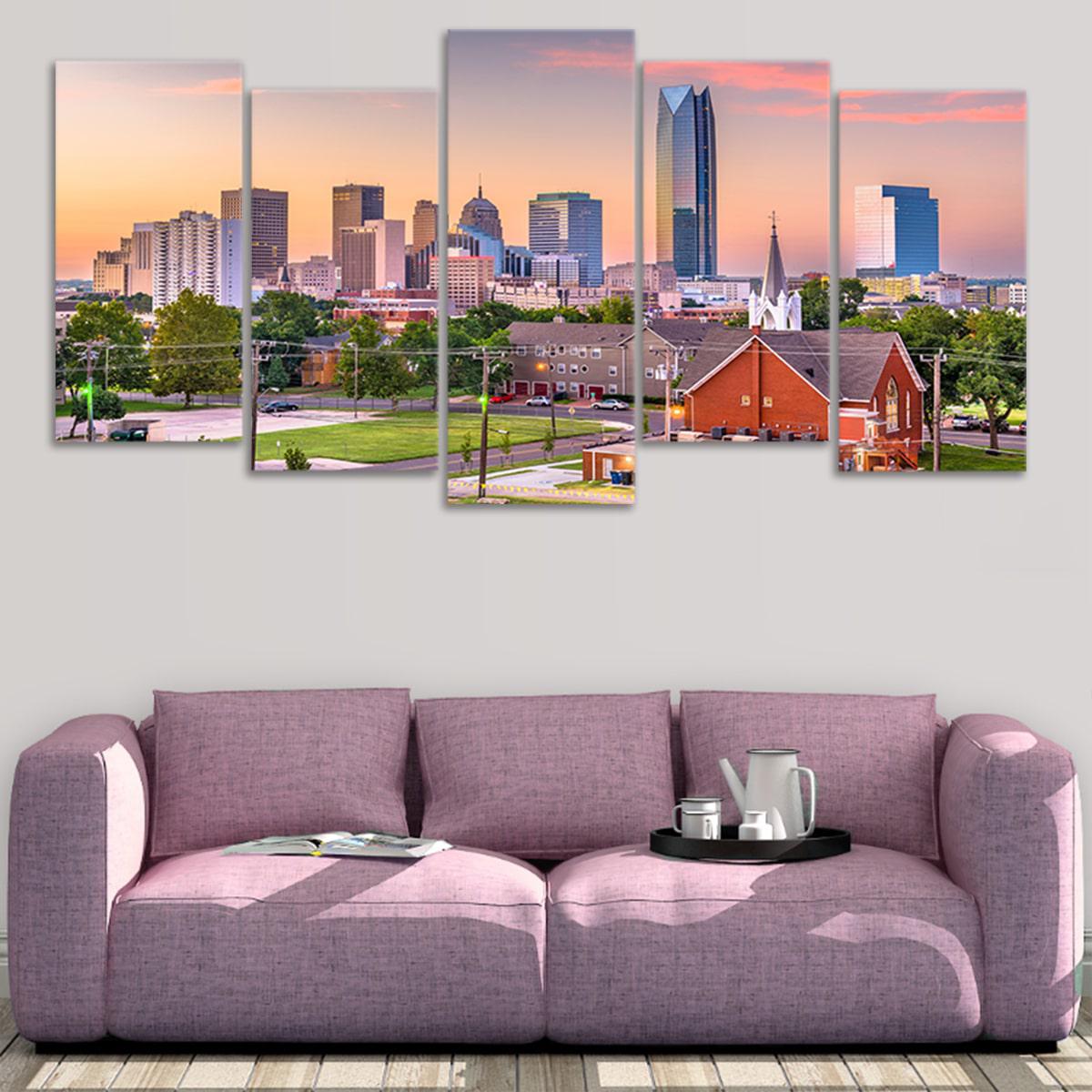 Oklahoma City Skyline Wall Art Canvas-Stunning Canvas Prints