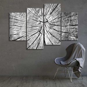 Old Grey cracked Wood Canvas Wall Art l by Stunning Canvas Prints