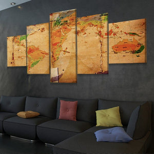 Vintage World Map Wall Art Canvas Print-Stunning Canvas Prints