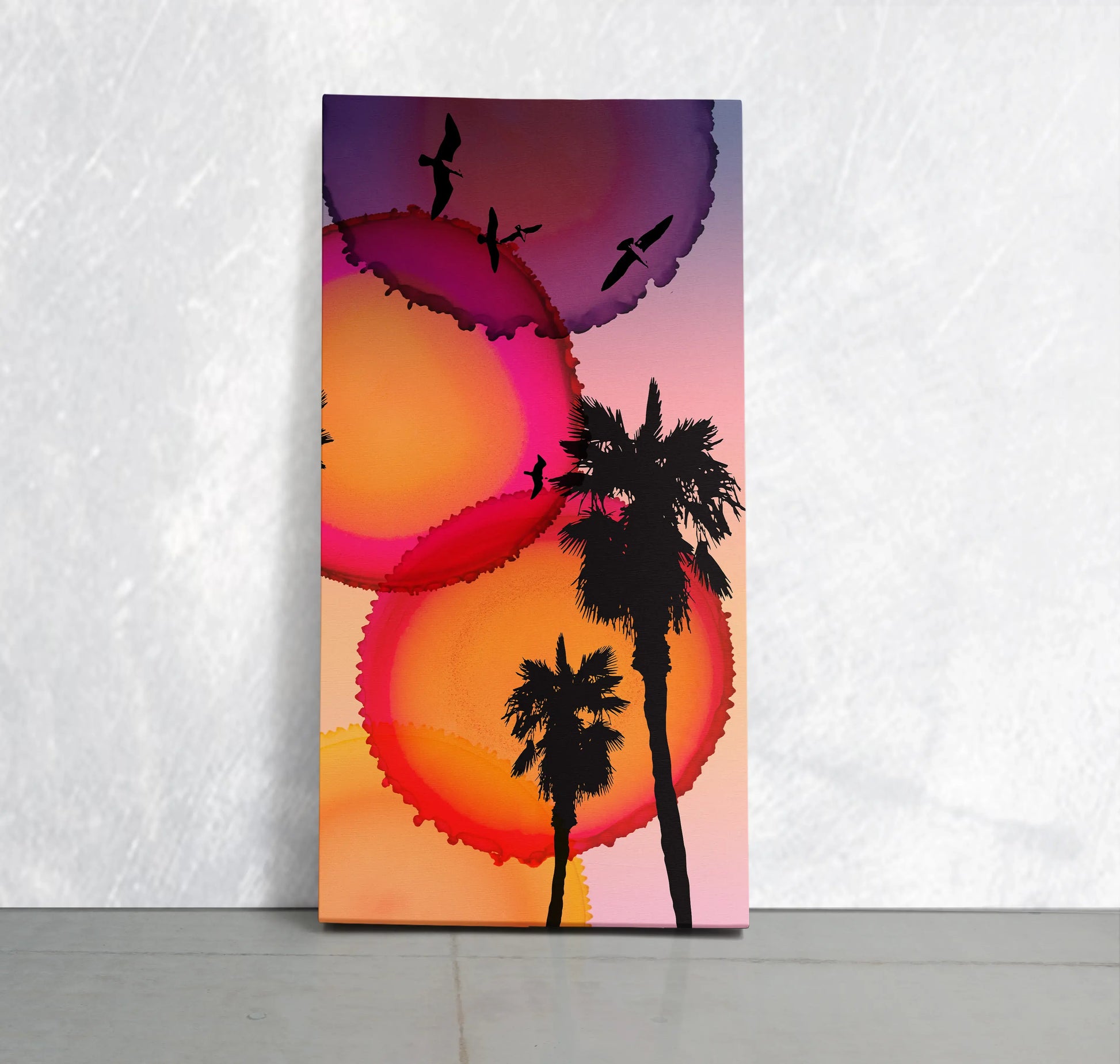 Palm Tree Silhouette Wall Art Canvas Print-Stunning Canvas Prints