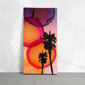 Palm Tree Silhouette Wall Art Canvas Print-Stunning Canvas Prints