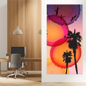 Palm Tree Silhouette Wall Art Canvas Print-Stunning Canvas Prints