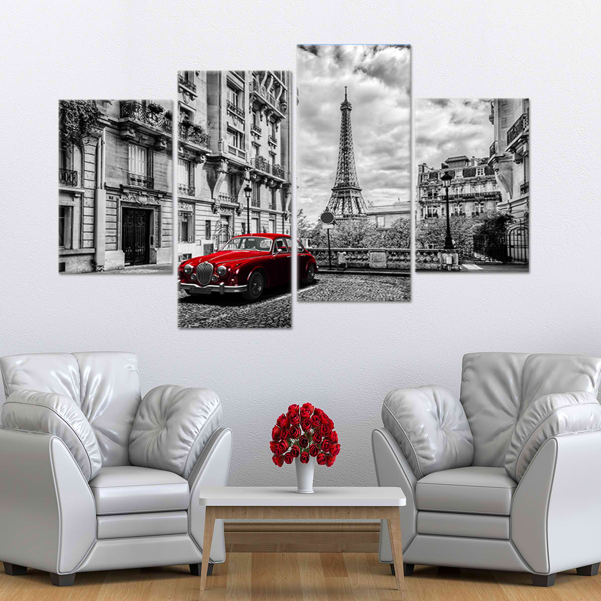 Paris Pop Skyline Wall Art Canvas-Stunning Canvas Prints