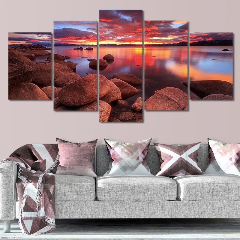 Serene Lake Tahoe Wall Art Canvas-Stunning Canvas Prints