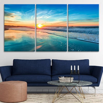 Peaceful Beach Sunset Wall Art For Living Room Wall-Stunning Canvas Prints
