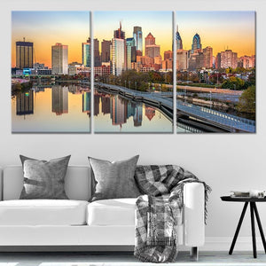 Philadelphia Skyline Wall Art Canvas-Stunning Canvas Prints