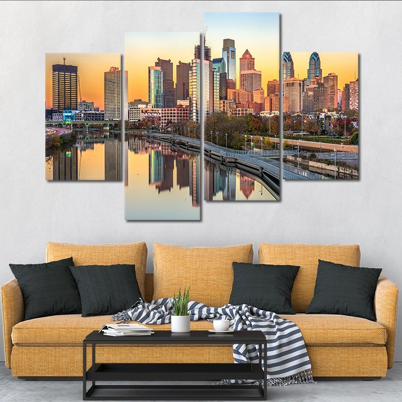 Philadelphia Skyline Wall Art Canvas-Stunning Canvas Prints