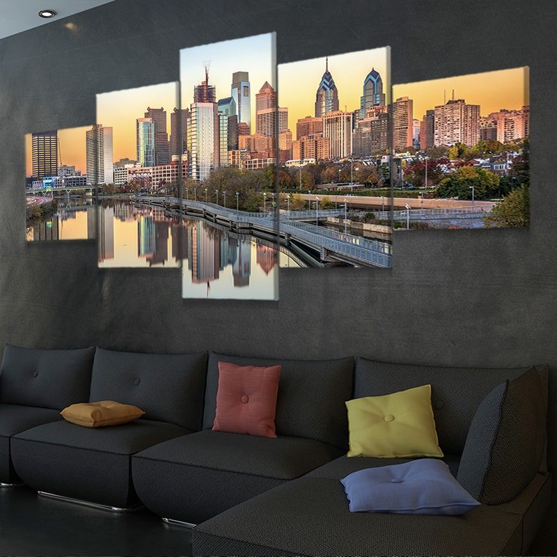 Philadelphia Skyline Wall Art Canvas-Stunning Canvas Prints