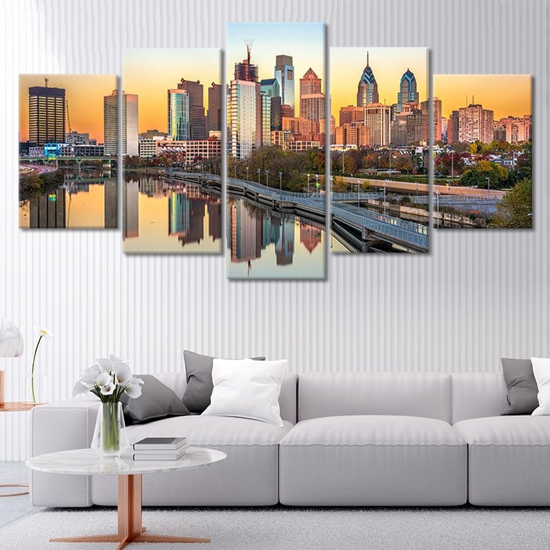 Philadelphia Skyline Wall Art Canvas-Stunning Canvas Prints