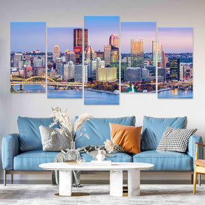 Pittsburgh Skyline Wall Art Canvas-Stunning Canvas Prints