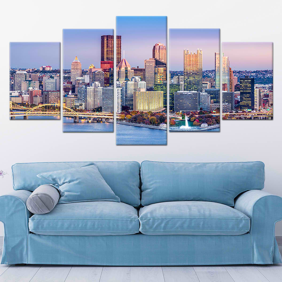 Pittsburgh Skyline Wall Art Canvas-Stunning Canvas Prints