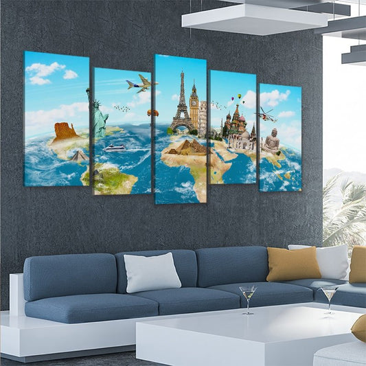 World Map For Kids Wall Art Canvas Print-Stunning Canvas Prints