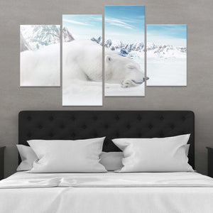 Sleeping Polar Bear Wall Art Canvas-Stunning Canvas Prints