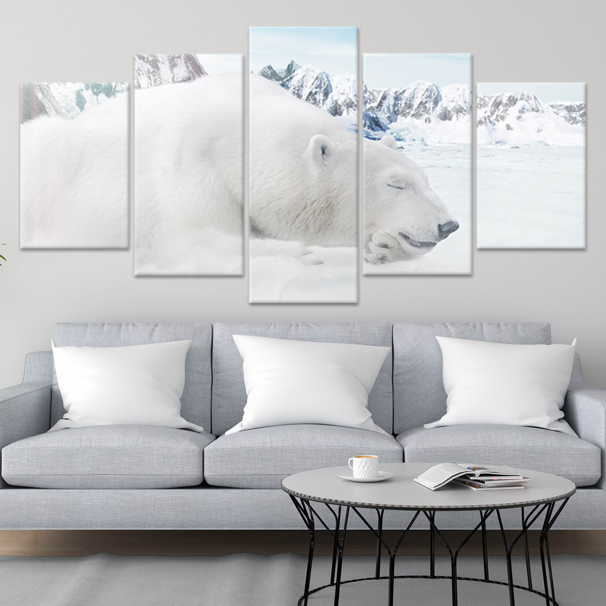 Sleeping Polar Bear Wall Art Canvas-Stunning Canvas Prints