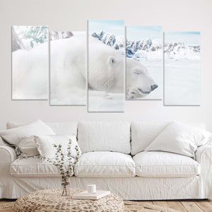 Sleeping Polar Bear Wall Art Canvas-Stunning Canvas Prints