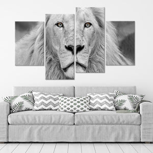 Black And White African Lion Wall Art Canvas-Stunning Canvas Prints