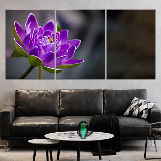 Purple Lotus Flower Wall Art Canvas Print-Stunning Canvas Prints