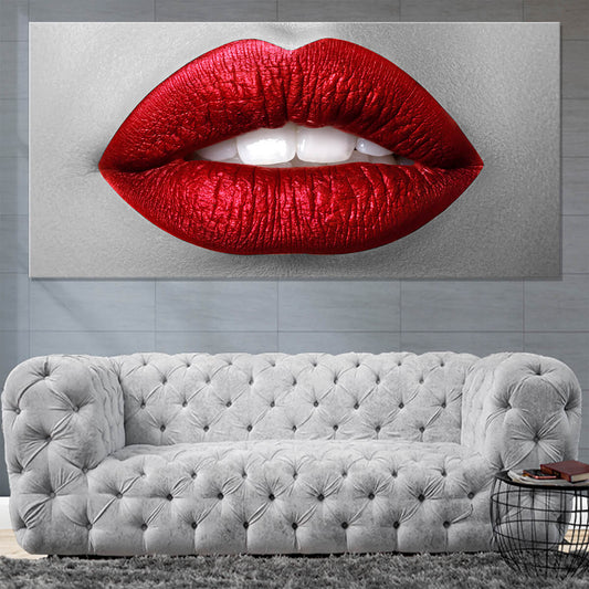 Red Lips Wall Art Canvas Print-Stunning Canvas Prints