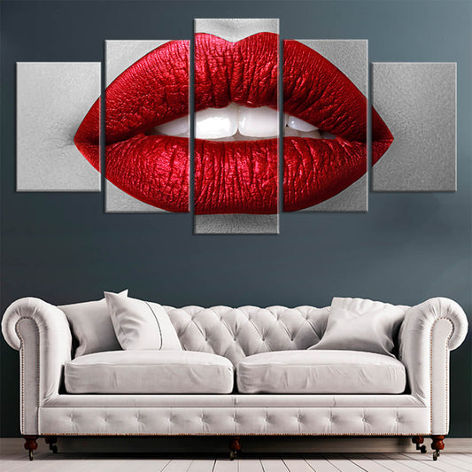 Red Lips Wall Art Canvas Print-Stunning Canvas Prints