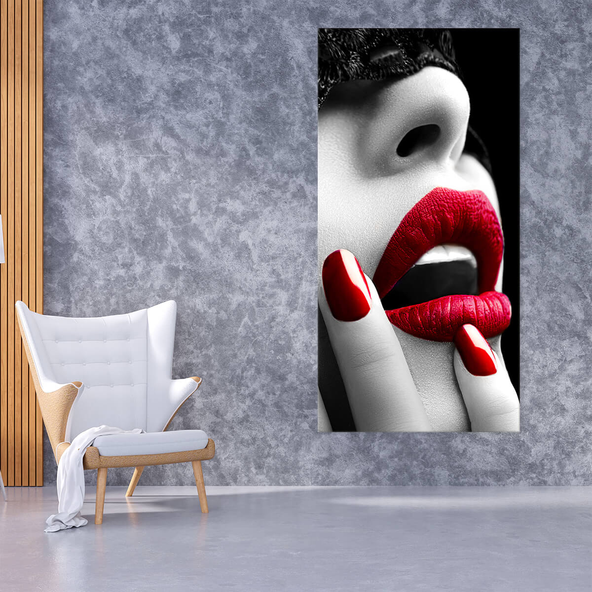 Smiling Red Lips  Canvas Print for Sale by Usagicollection