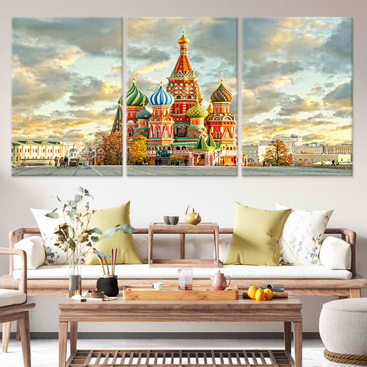 Red Square Moscow Skyline Wall Art Canvas-Stunning Canvas Prints