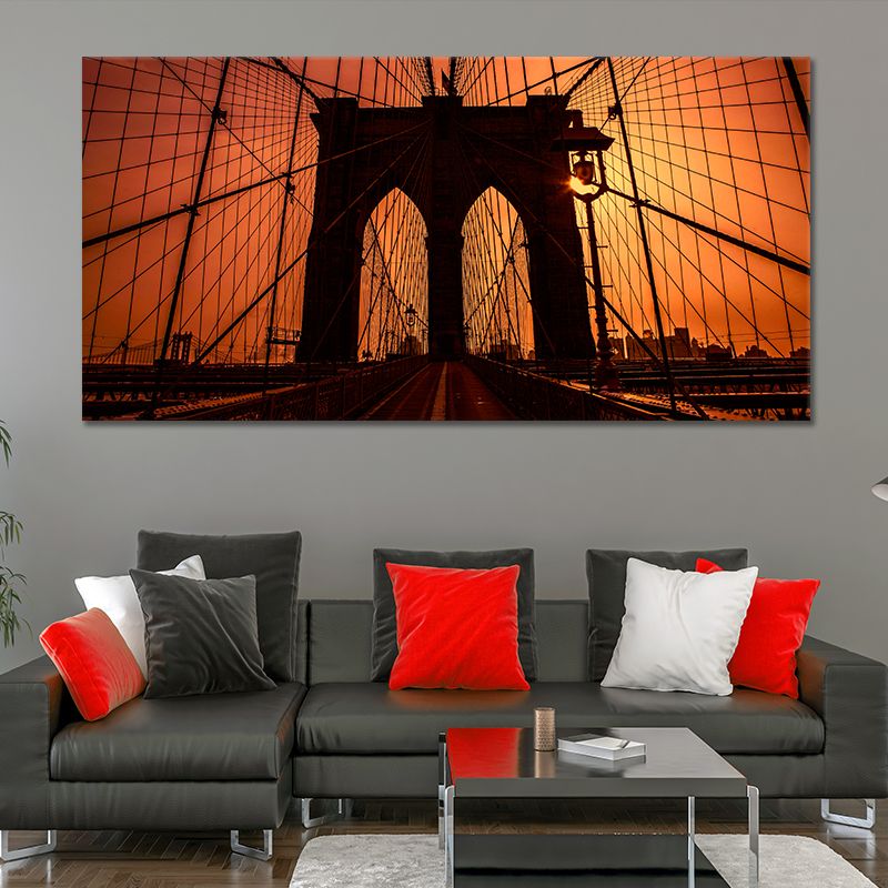 Brooklyn Bridge Silhouette Wall Art Canvas-Stunning Canvas Prints