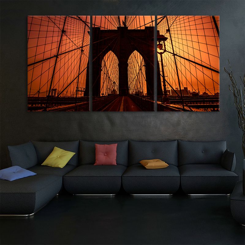 Brooklyn Bridge Silhouette Wall Art Canvas-Stunning Canvas Prints