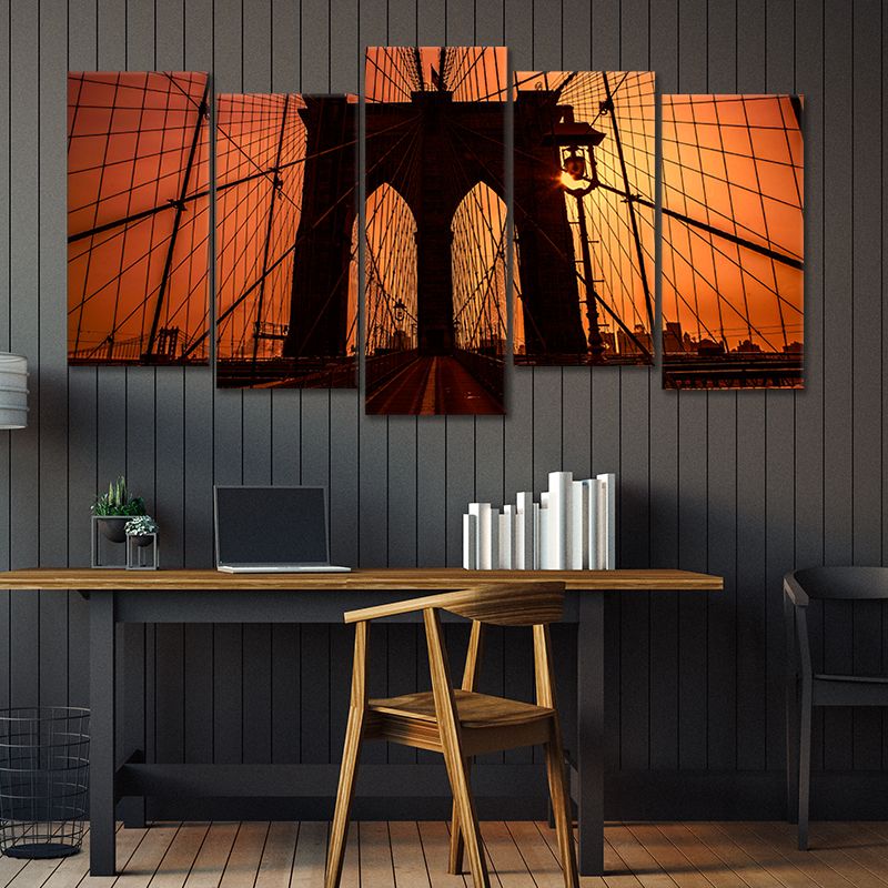 Brooklyn Bridge Silhouette Wall Art Canvas-Stunning Canvas Prints