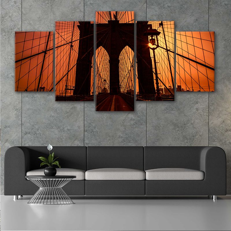 Brooklyn Bridge Silhouette Wall Art Canvas-Stunning Canvas Prints