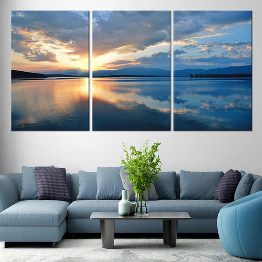 Sunset Lake Wall Art For Living Room Wall-Stunning Canvas Prints