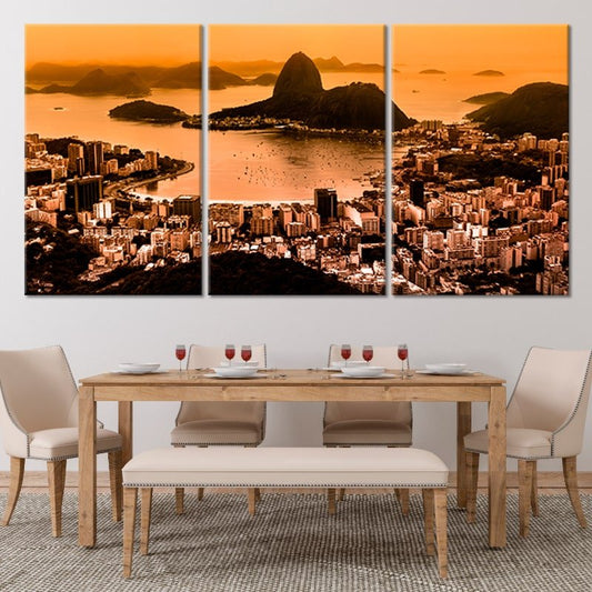 Rio De Janeiro Skyline Wall Art Canvas-Stunning Canvas Prints