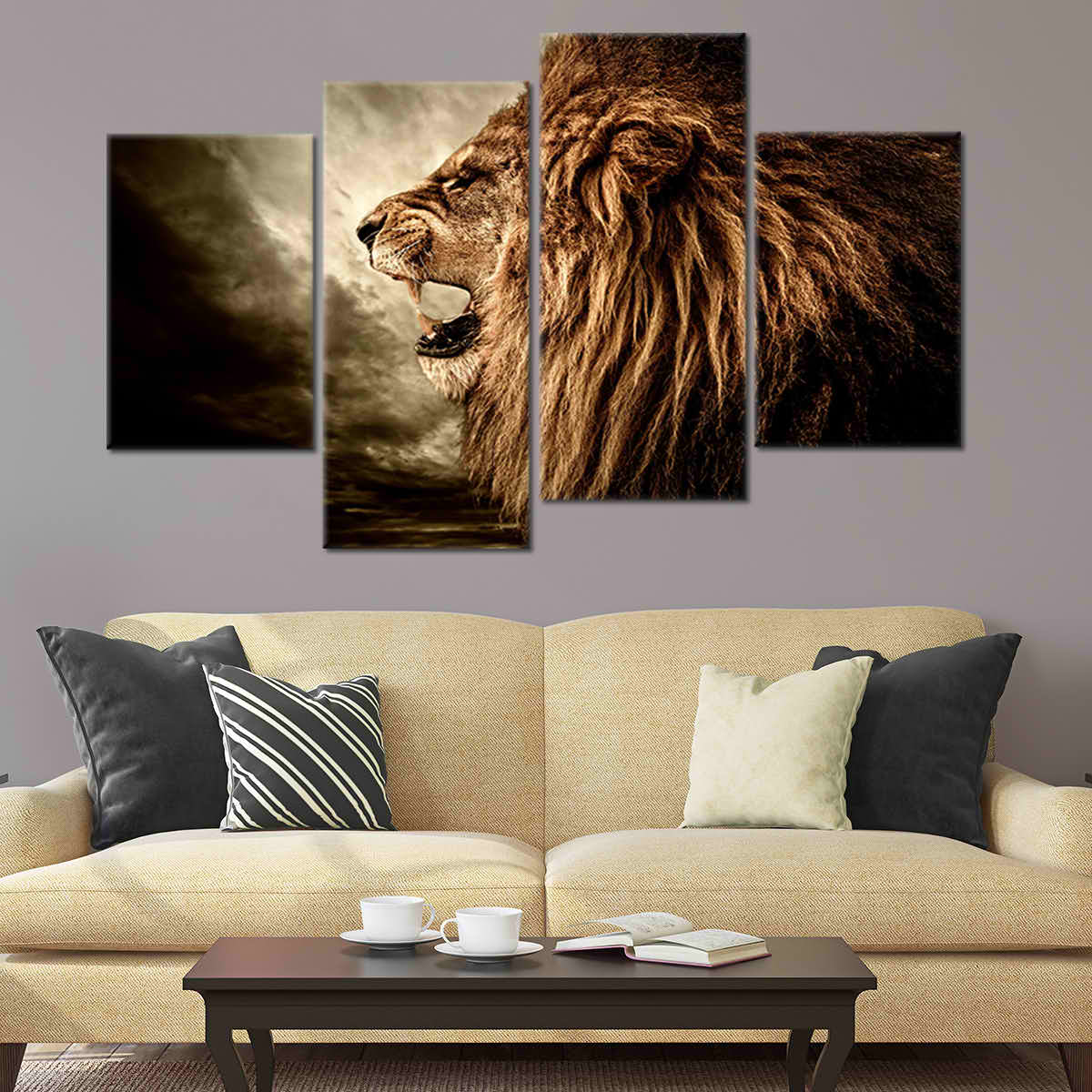 African Roaring Lion Wall Art Canvas-Stunning Canvas Prints