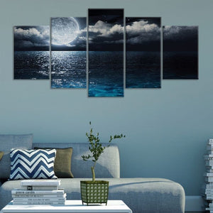 Moonlit Beach Wall Art For Living Room Wall-Stunning Canvas Prints