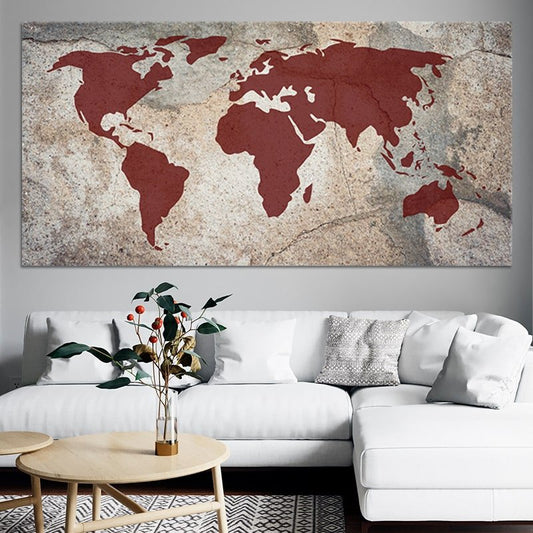 Rustic Atlas Map Wall Art Canvas Print-Stunning Canvas Prints