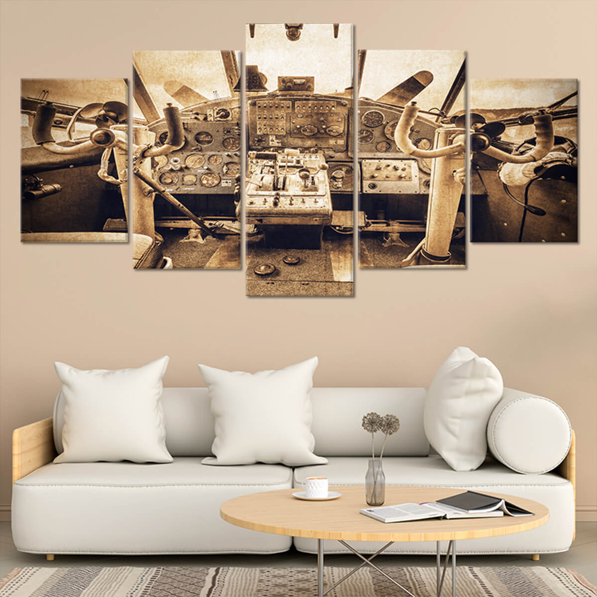 Rusted Airplane Cockpit Wall Art Canvas Print-Stunning Canvas Prints