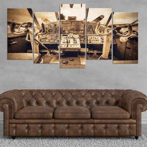 Rusted Airplane Cockpit Wall Art Canvas Print-Stunning Canvas Prints