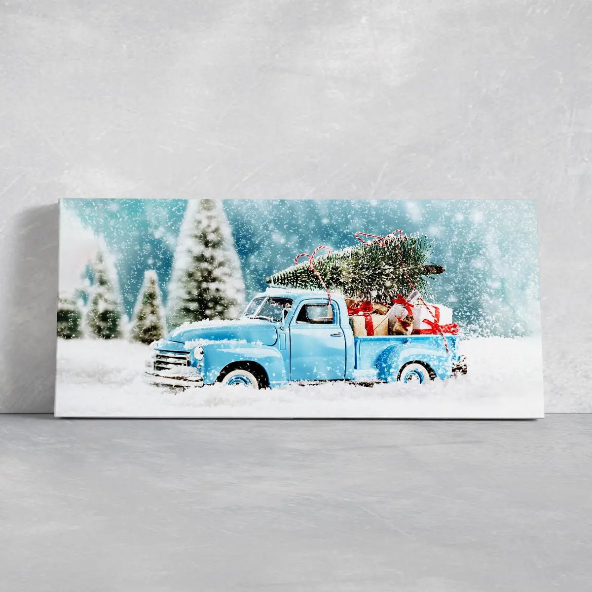 Christmas Truck Wall Art Canvas Print-Stunning Canvas Prints