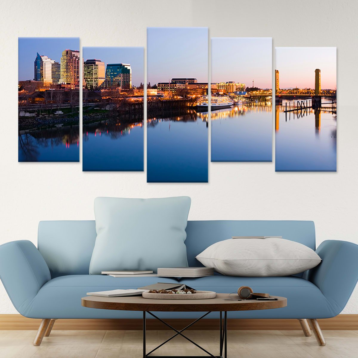 Sacramento Skyline Wall Art Canvas-Stunning Canvas Prints