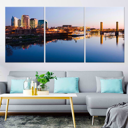 Sacramento Skyline Wall Art Canvas-Stunning Canvas Prints