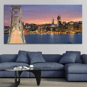 San Francisco Oakland Bay Bridge Wall Art Canvas-Stunning Canvas Prints