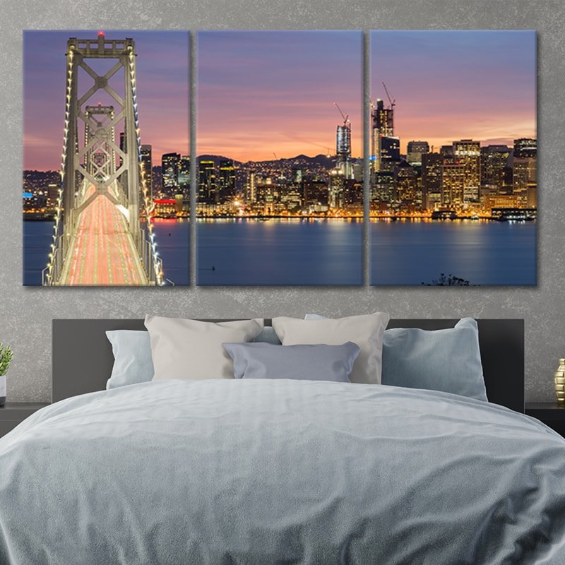 San Francisco Oakland Bay Bridge Wall Art Canvas-Stunning Canvas Prints