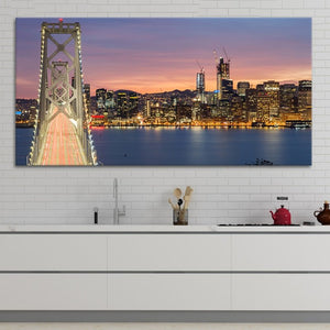 San Francisco Oakland Bay Bridge Wall Art Canvas-Stunning Canvas Prints