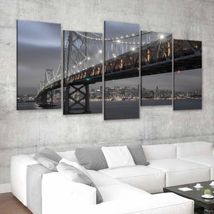 Oakland Bridge Wall Art Canvas-Stunning Canvas Prints