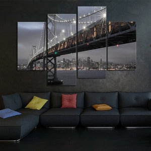 Oakland Bridge Wall Art Canvas-Stunning Canvas Prints